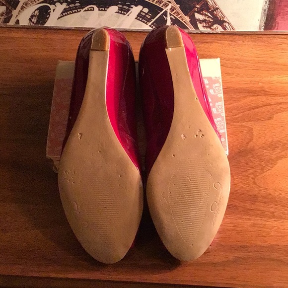 Jessica Simpson Red Patent Leather Peep-toe Shoes - Picture 6 of 7
